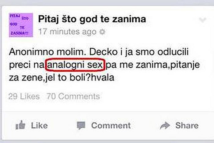 Analogni seks boli?