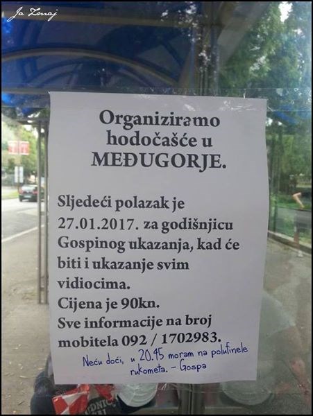 Otkažite svoja putovanja u Međugorje, Gospa danas ima pametnijeg posla!