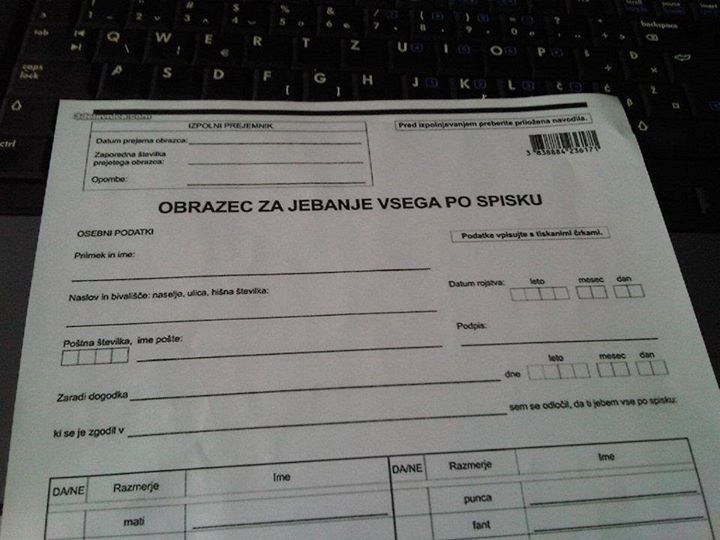 Jedini ispravni obrazac za pritužbe