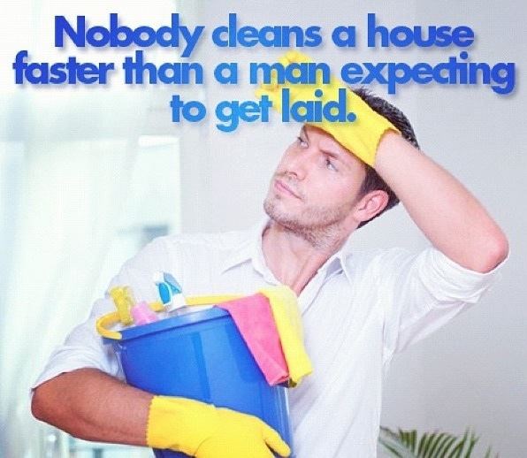 Nitko kuću ne počisti brže od muškarca koji očekuje seks
