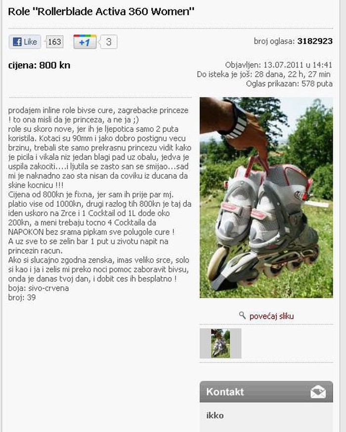 Oglas napisan od slomljenog srca