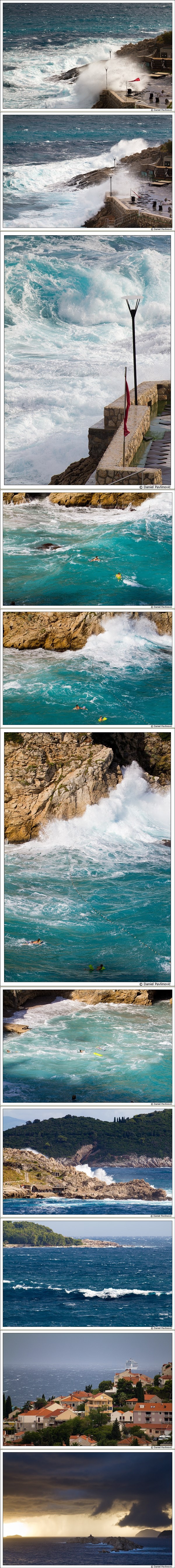 Južina oko Dubrovnika izazvala prekrasne valove