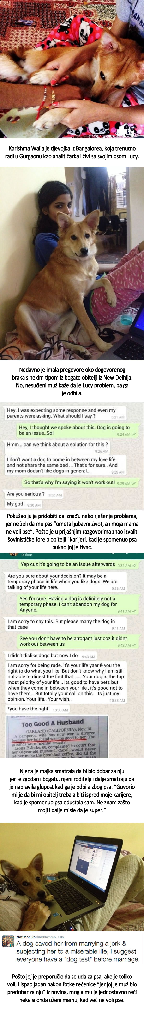 Lijepa Indijka odbila dogovoreni brak s bogatašem jer nije htio njenog psa