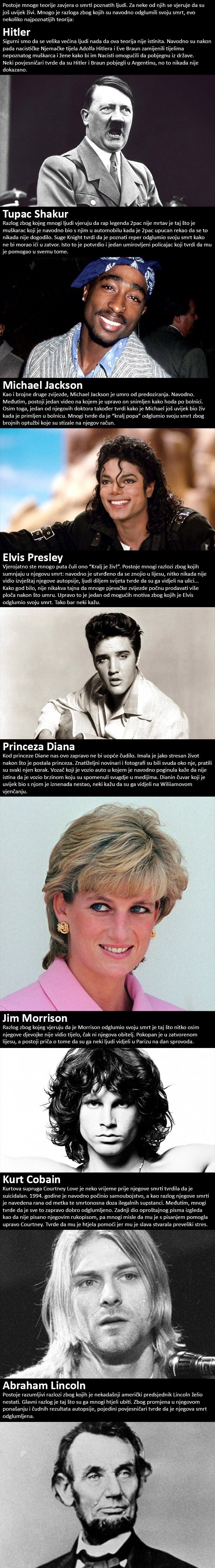 Poznate osobe za koje mnogi misle da su iscenirali vlastitu smrt