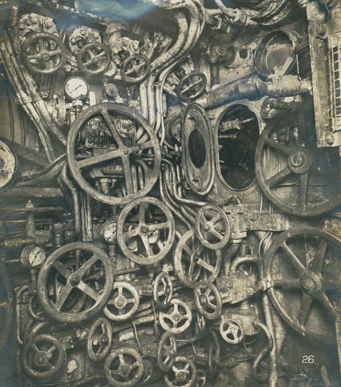Kontrolna soba njemačke podmornice iz 1918. godine