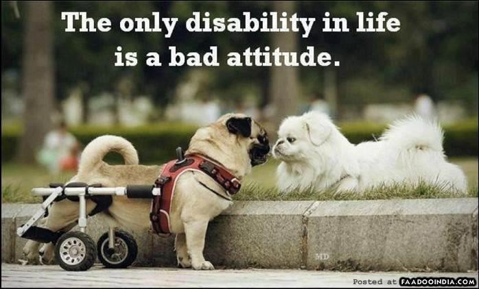 Jedina invalidnost u životu je negativan stav