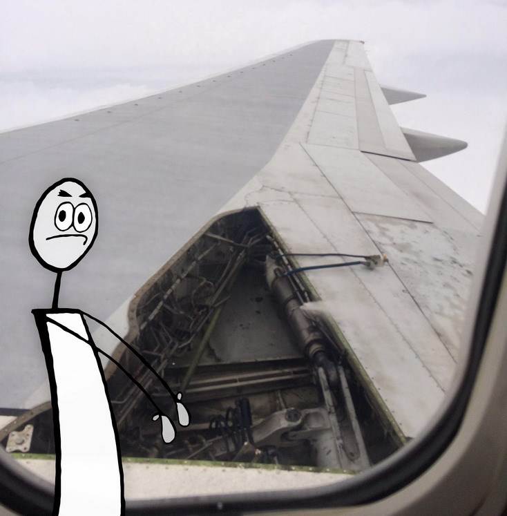 Pogled kroz avionski prozor da napuniš gaće