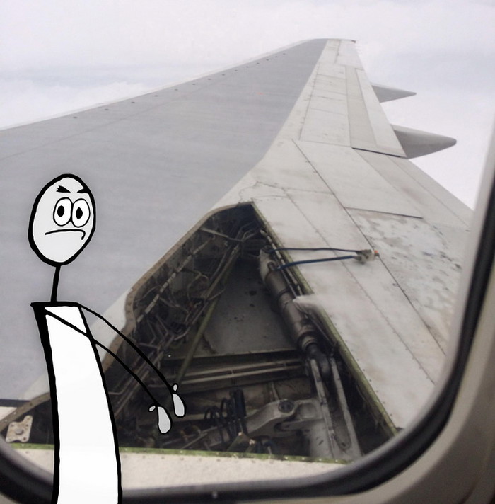 Pogled kroz avionski prozor da napuniš gaće