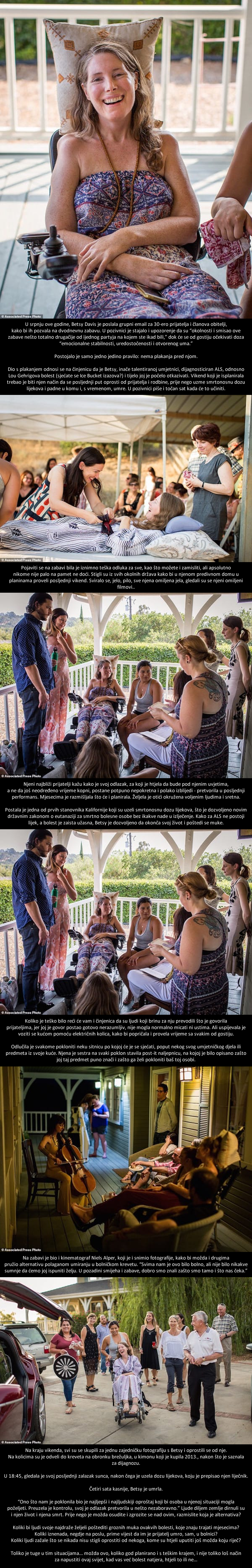 Smrtno bolesna žena organizirala je zabavu za 30 gostiju i na kraju se ubila