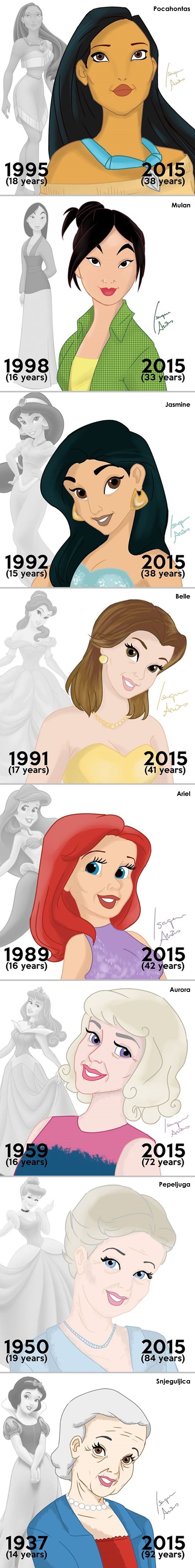 GALERIJA: Ovako bi Disneyjeve princeze izgledale danas