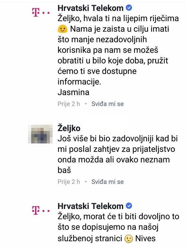 T-Com korisnik je radnici jasno dao do znanja što će ga zadovoljiti