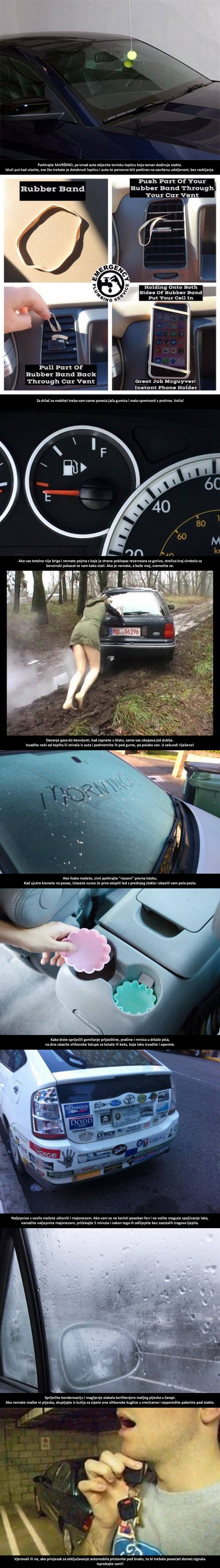 Devet odličnih savjeta za sve vozače: Iznad auta je zalijepio lopticu za tenis, a razlog je genijalan!