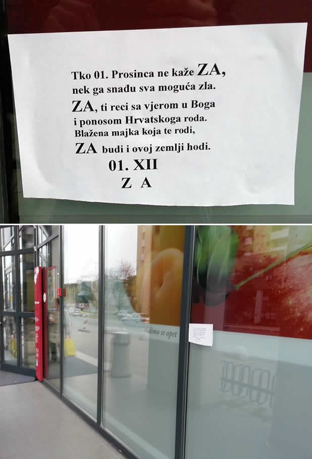 Pristaše "ZA" gnjusnim kletvama na lecima vrijeđaju građane