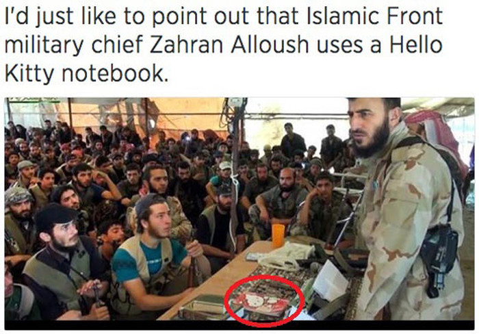 Strašni islamski ratnik ima Hello Kitty bilježničicu?