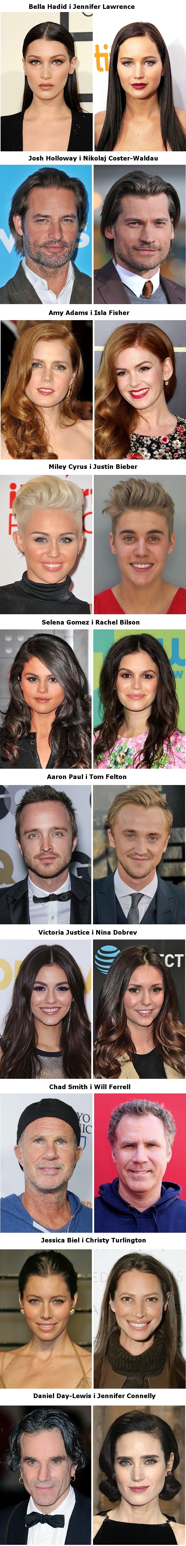 20 poznatih osoba čije sličnosti još niste primijetili