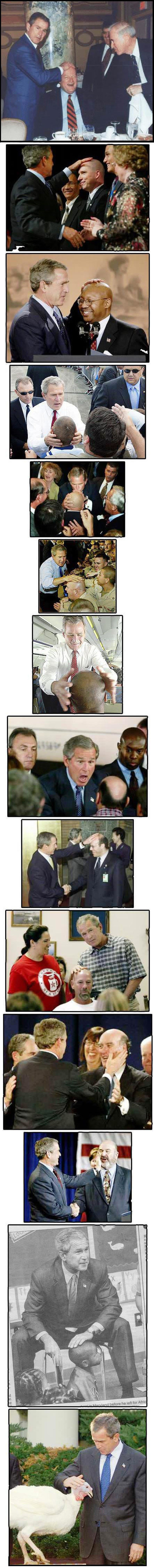 George Bush strastveno voli ćelavce?