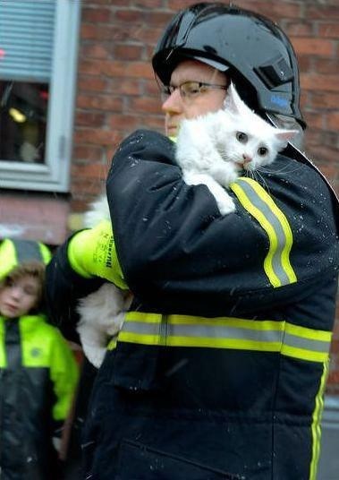Joj, striček vatrogasac, tak ti hvala što si me spasio!