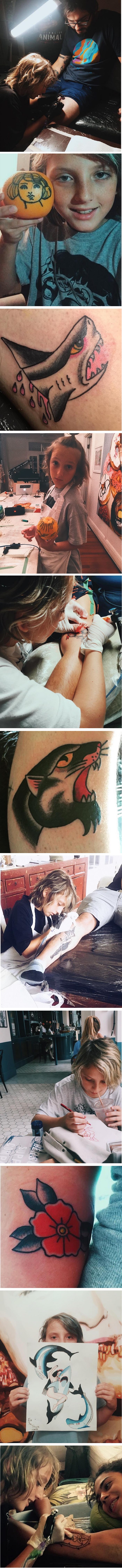 Ovaj dvanaestogodišnjak zaljubljen je u tetoviranje, a njegovi radovi sve govore