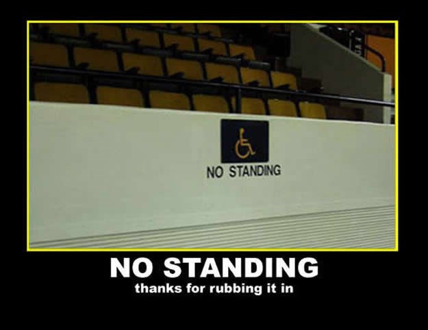 Zabranjeno stajanje za ljude u kolicima