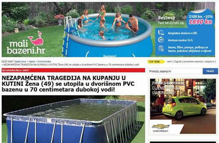 Bizarno: Netko stvarno zna postaviti reklamu iznad članka
