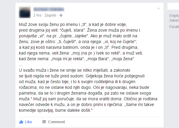 Ženama je dužnost trpiti batine?