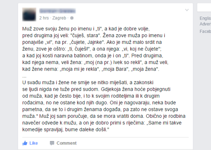 Ženama je dužnost trpiti batine?