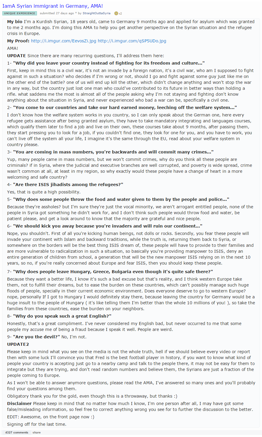 Izbjeglica odgovara na vaša najčešća pitanja: "Zašto se ne ostaneš boriti?"