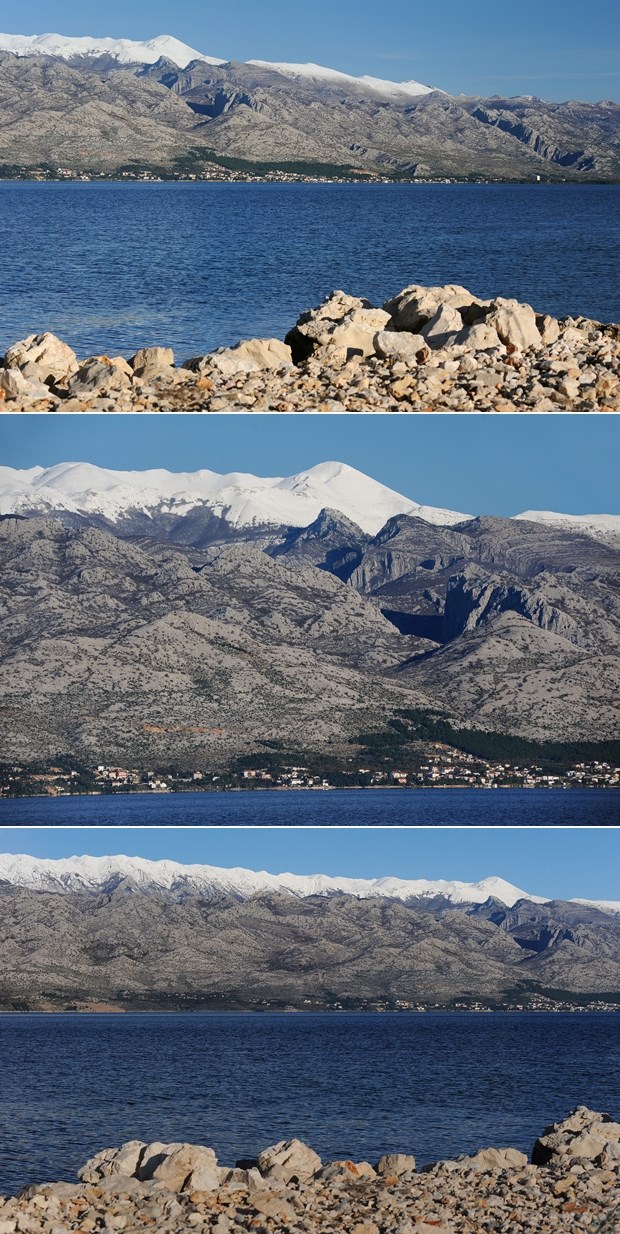 Velebitska snježna idila nad morskim plavetnilom