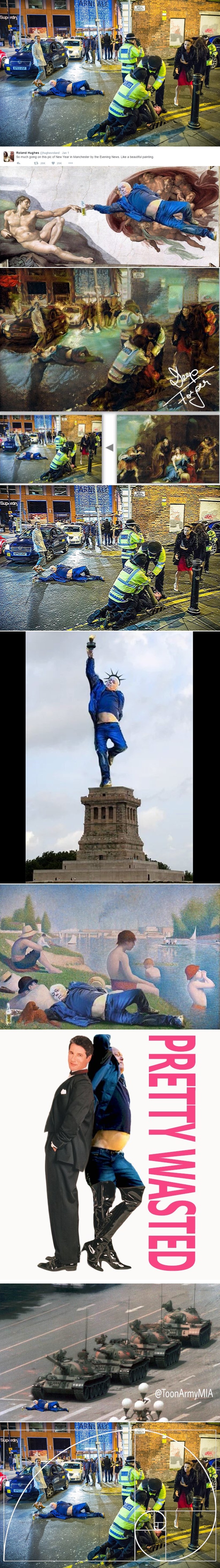 Fotka raskalašenog dočeka Nove poharala internet: Posramila i remek-djelo Micheangela!