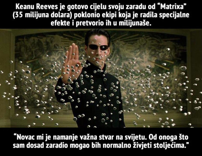 Keanu Reeves: Kad se obogatiš, a i dalje misliš na druge