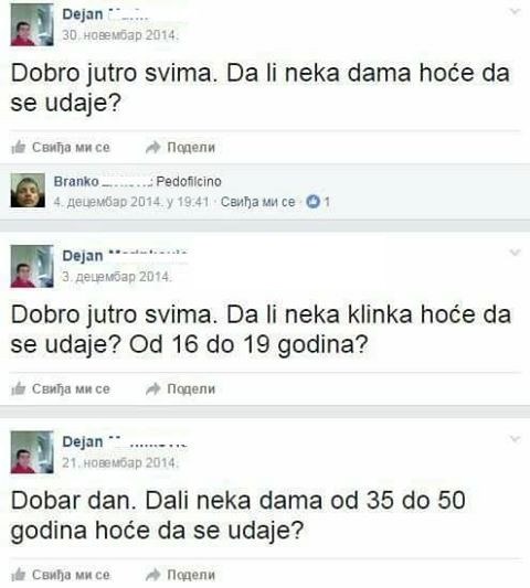 Ovaj je čovjek odlučio pronaći ženu na Facebooku, a godine mu nisu bitne