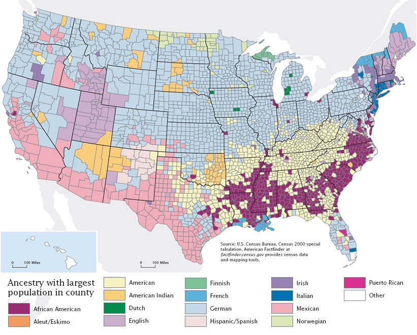 Većina Amerike su Nijemci, Meksikanci i crnci?