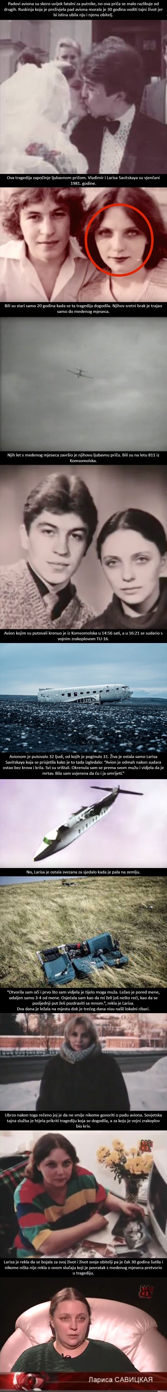 Ova Ruskinja je jedina preživjela pad aviona i 30 godina je morala šutjeti o onome što se tada dogodilo