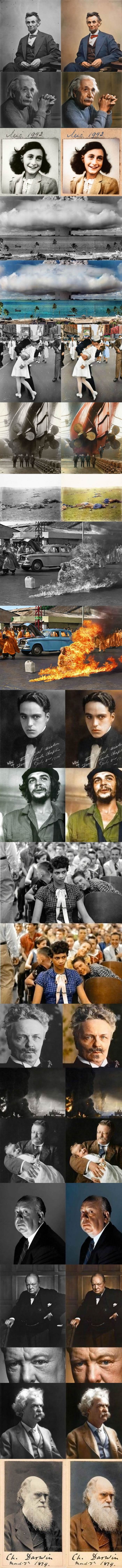 Kako bi slavne fotke izgledale u boji?