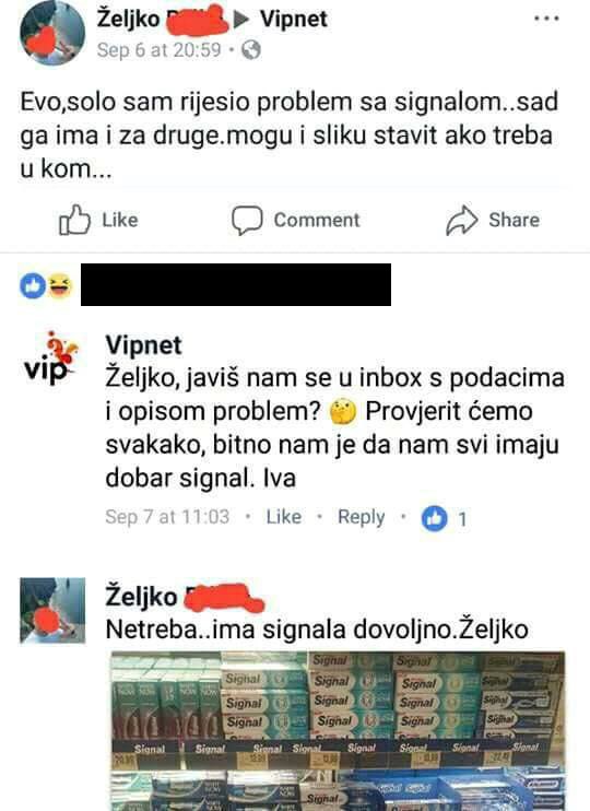 Lik brutalno trollao na stranici mobilnog operatera, slikom nasmijao ostale korisnike
