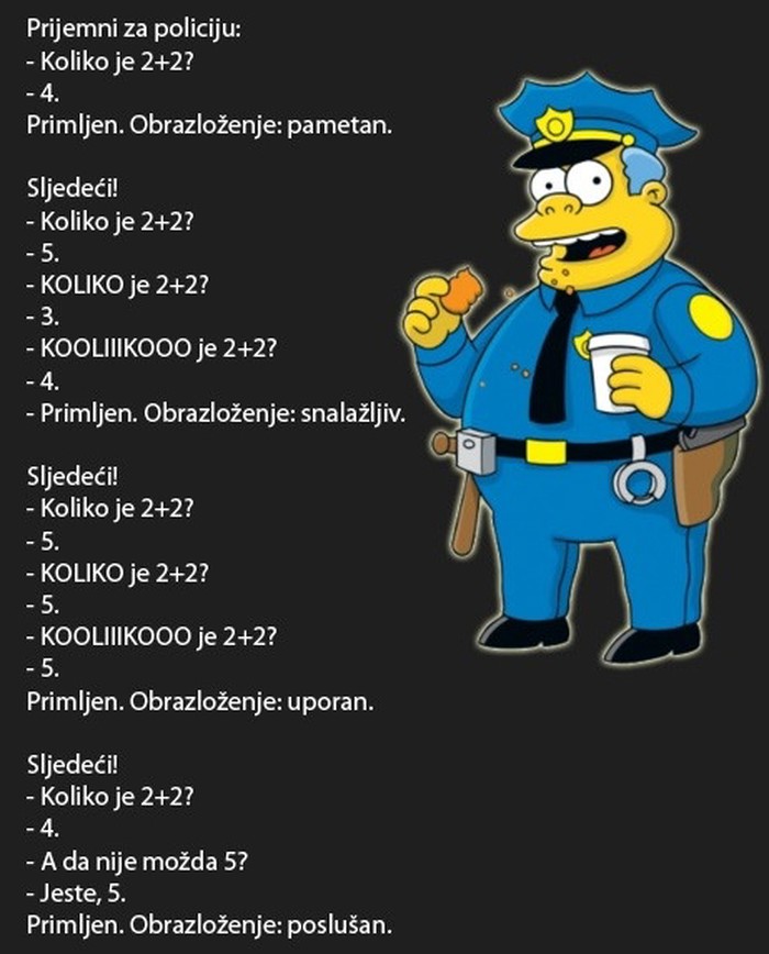 Prijemni za policiju
