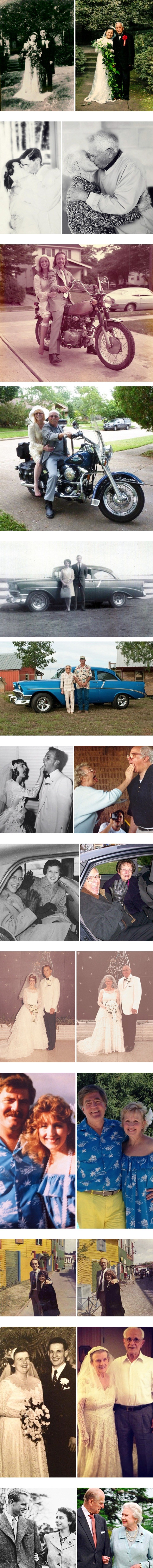 Ovi parovi su se slikali nekoliko desetljeća nakon vjenčanja i dokazali da je ljubav vječna