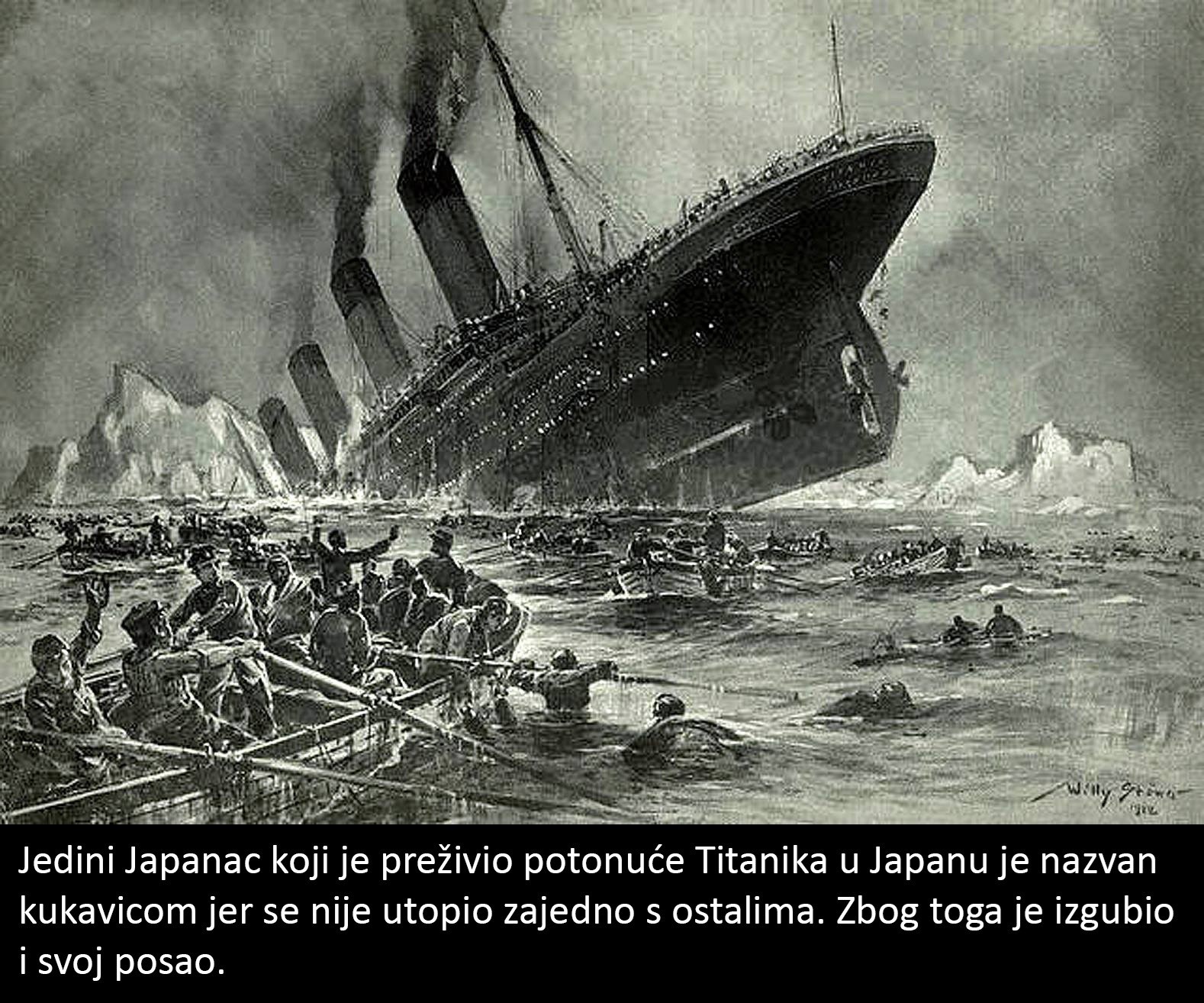 PREŽIVIO POTONUĆE TITANIKA Što se Japancu dogodi kada preživi katastrofu?
