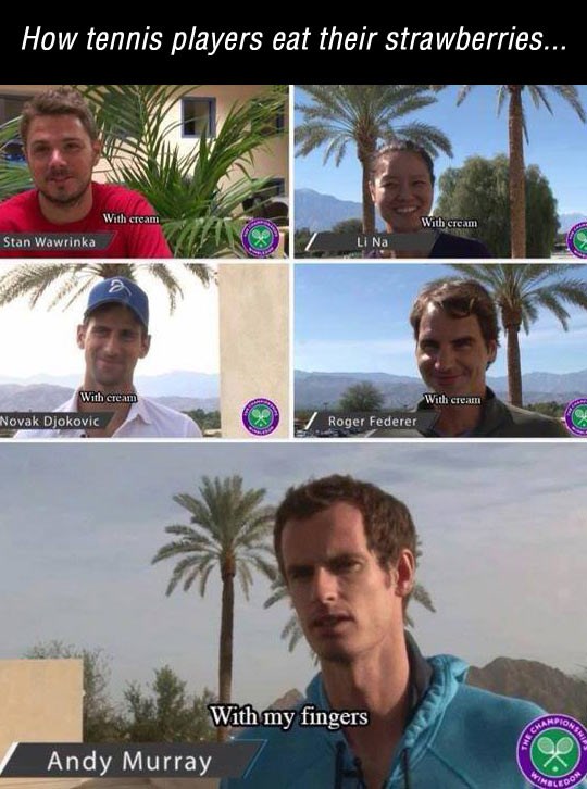Kako tenisači jedu jagode?