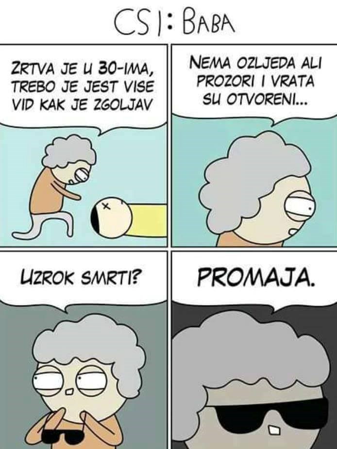 CSI BABA: "Baka detektivka" je lako otkrila pravi uzrok smrti