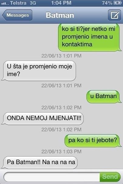 Kad se dopisuješ s Batmanom