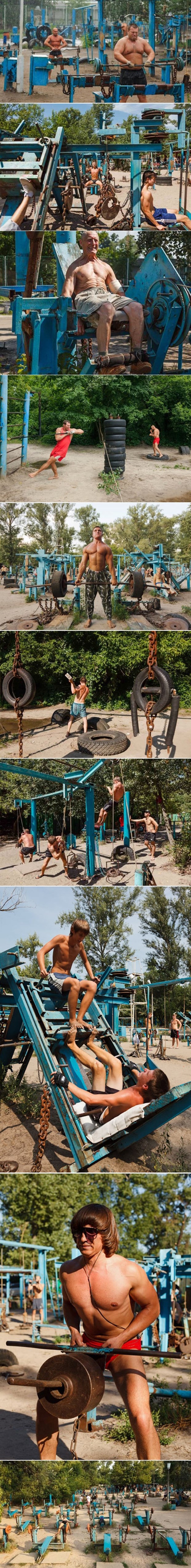 Željezna volja: Ukrajinci od otpada stvorili teretanu