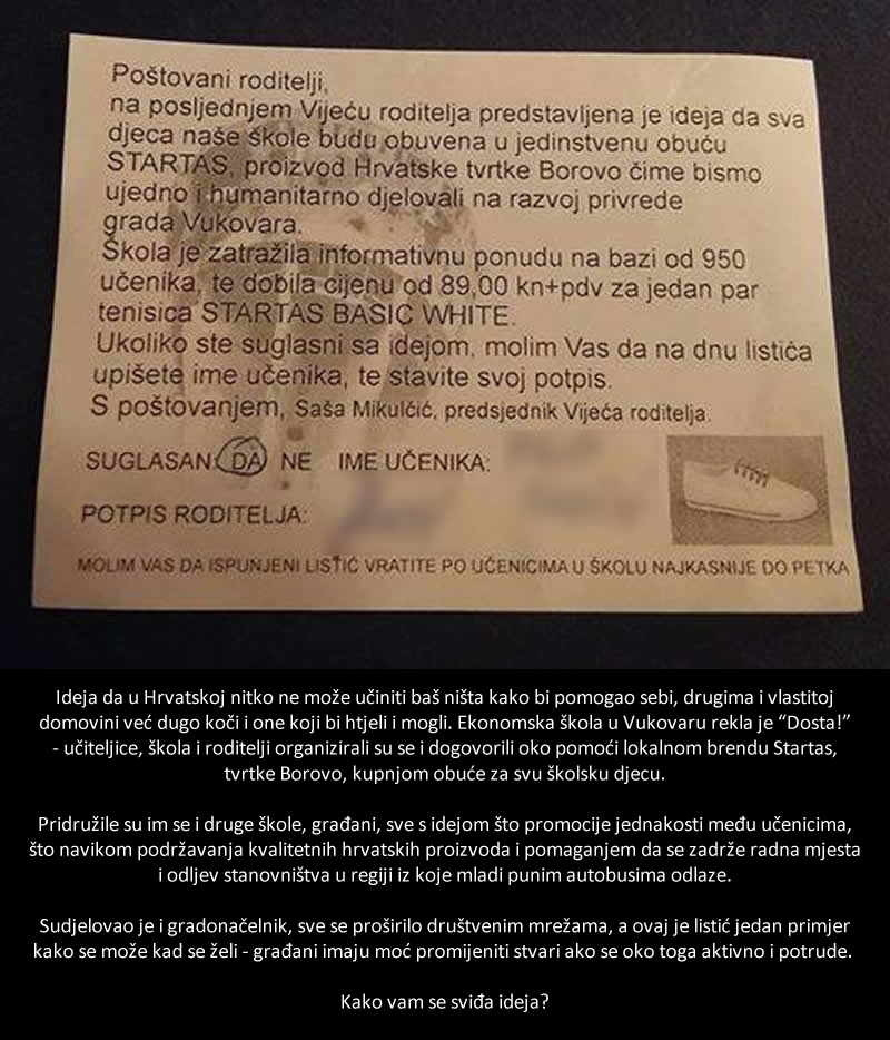 MOŽE SE! Roditelji i škole organizirali kupnju hrvatske obuće za djecu!