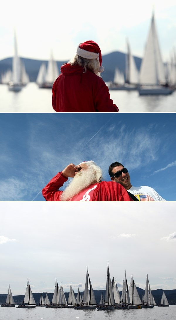 I Djed Mraz došao pogledati regatu u Zadru