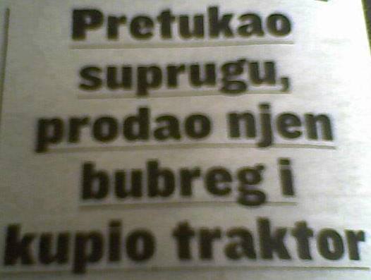 Pretukao suprugu, izvadio joj bubreg...SVAŠTA!