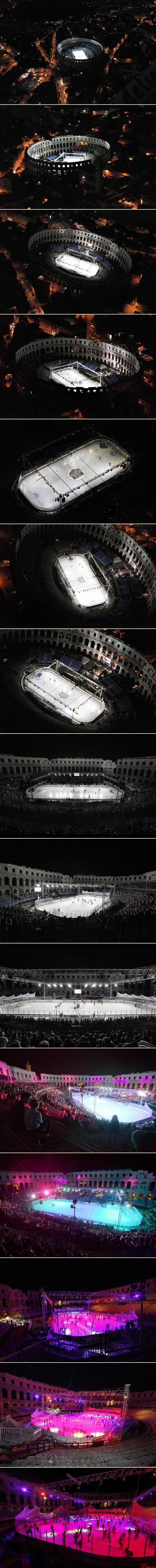 Spektakularne fotke ledene pulske Arene obišle svijet