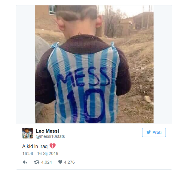 Velikog Messija dirnuo dječačić s njegovim dresom, krenuo u potragu!