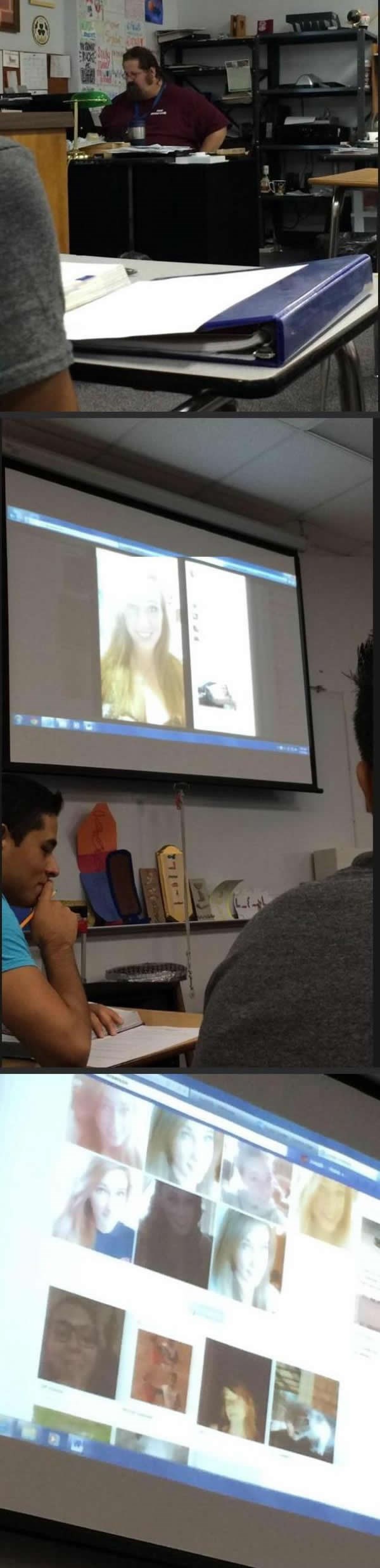 Profa za vrijeme sata uhvaćen u stalkanju po Fejsu