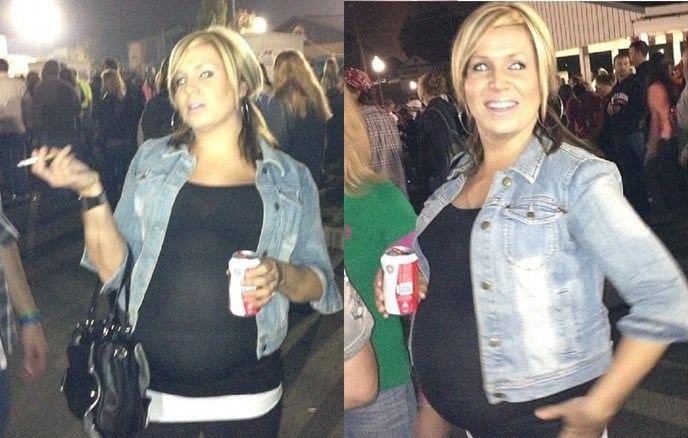 Majčinski instinkt: Loči pivu, dimi cigaru