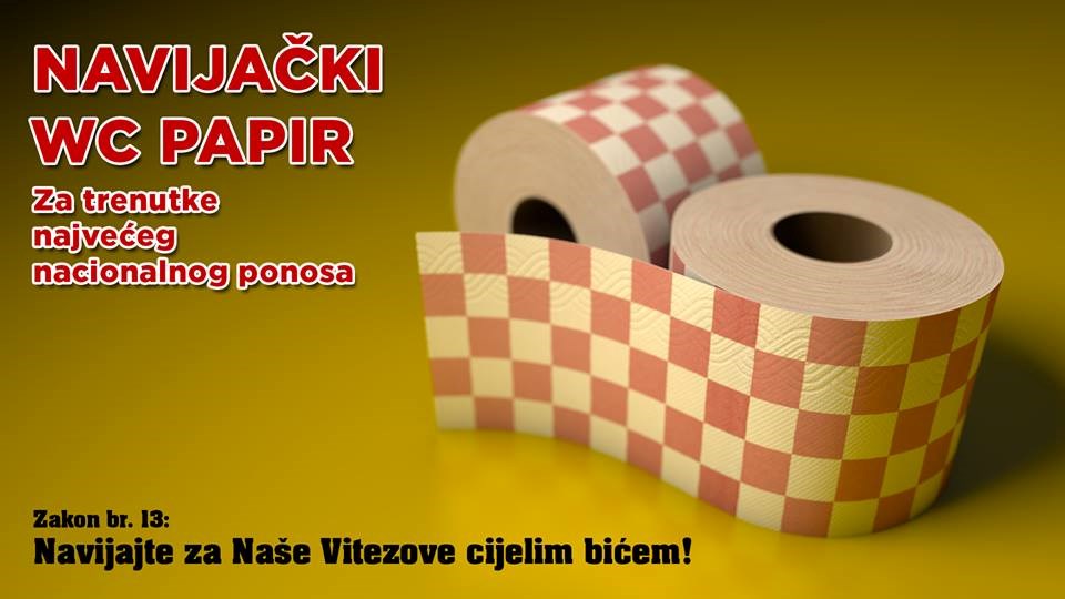 Navijački WC papir: Rješenje nakon navijačkog zelja